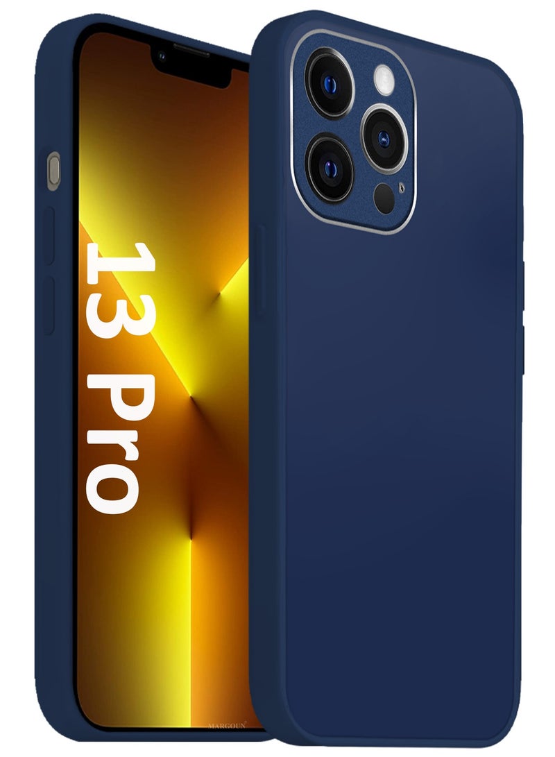 CATANES HiCool Glossy Hard TPU Case for iPhone 13 Pro - Full Coverage , Anti Finger Print , Anti Yellowing , Shockproof Slim Fit Design- Dark blue - Image 1